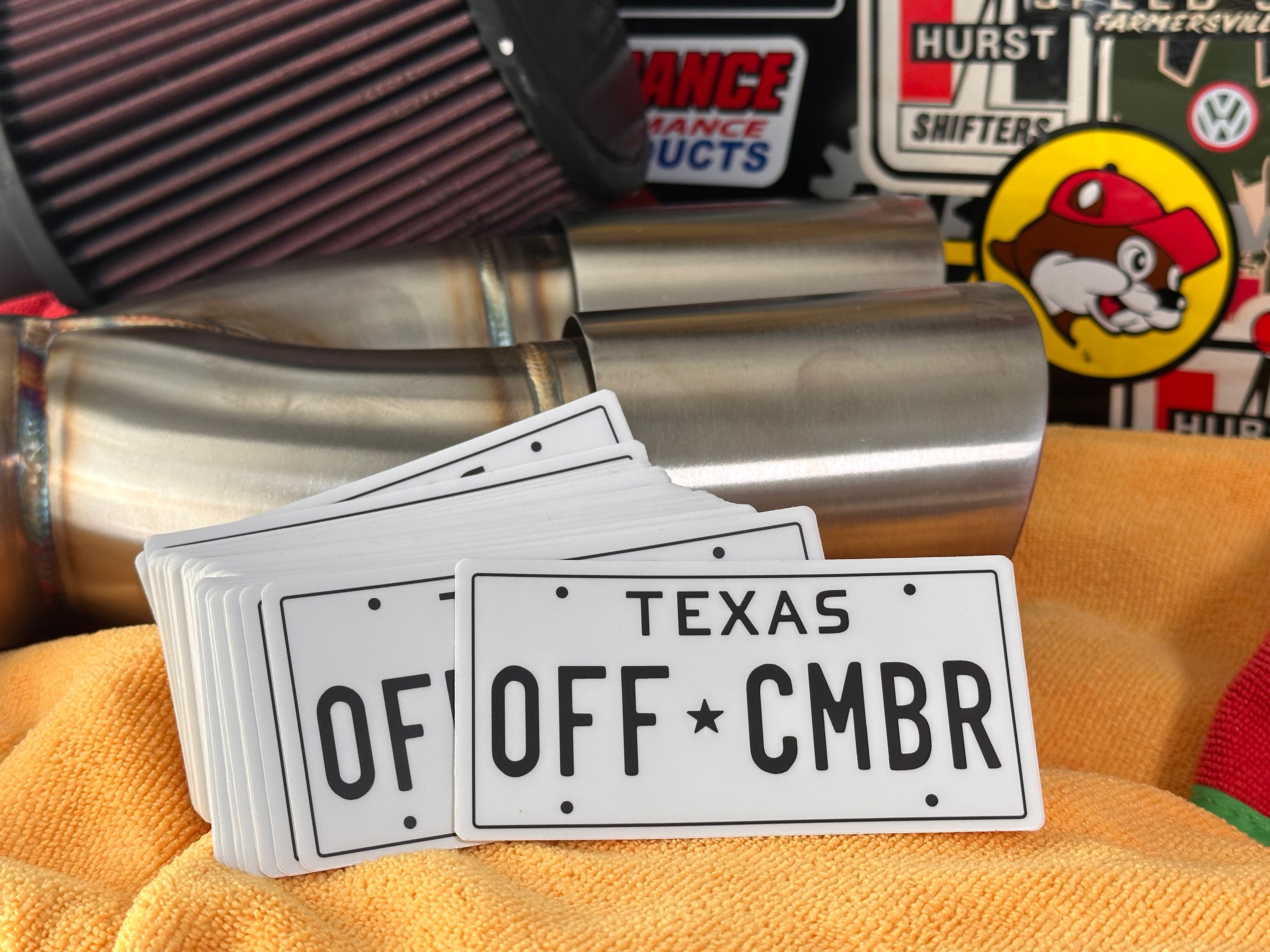 OFF*CMBR Plate Logo Sticker 4"